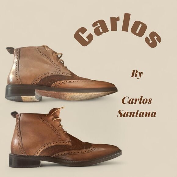 RARE Carlos by Carlos Santana l Men’s Ankle Boots l Leather & Suede l 10.5 l EUC main image 5